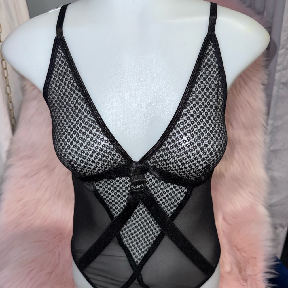 Black and White Mesh Bodysuit